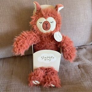 NWT Slumberkins Alpaca Stuffie Stuffed Animal Red RARE